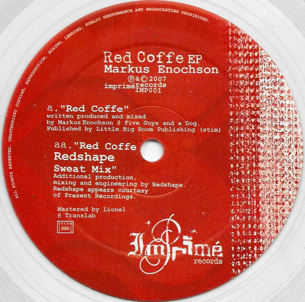 Markus Enochson - Red Coffe EP | Imprimé Records (IMP001)