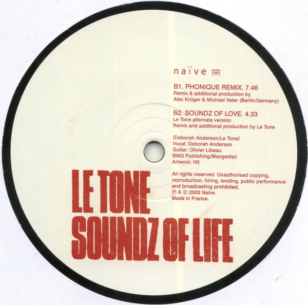 Le Tone - Soundz Of Life | Naïve (NV 4236-4) - 3