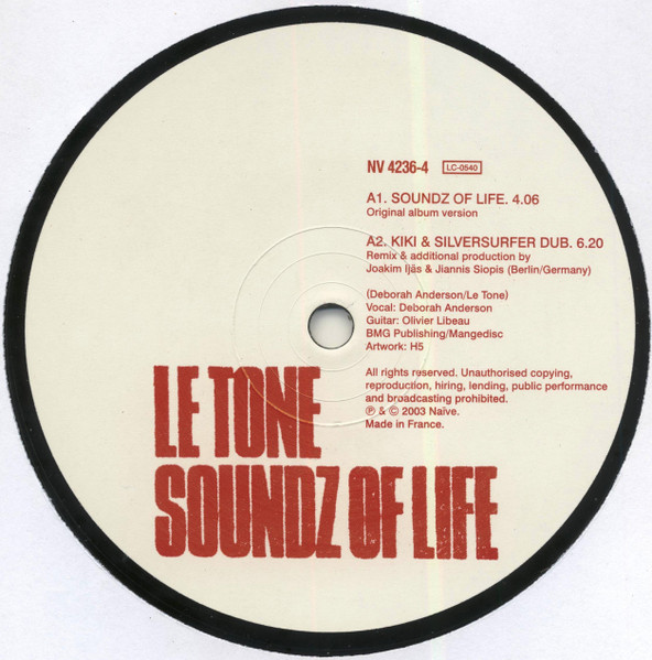 Le Tone - Soundz Of Life | Naïve (NV 4236-4) - 2