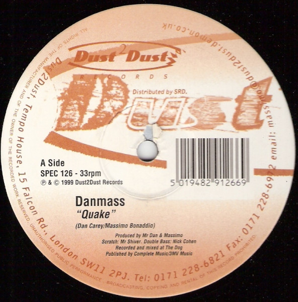 Danmass - Quake / Time Stand | Dust 2 Dust Records (SPEC 126) Danmass - Quake / Time Stand | Dust 2 Dust Records (SPEC 126)