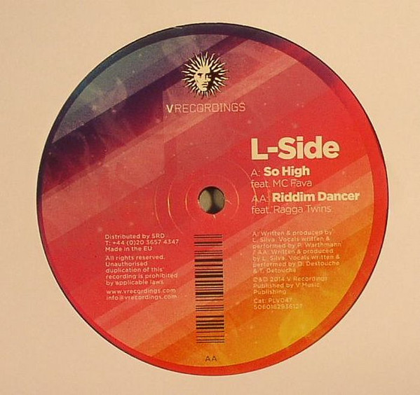 L-Side - So High / Riddim Dancer | V Records (PLV047) - 4