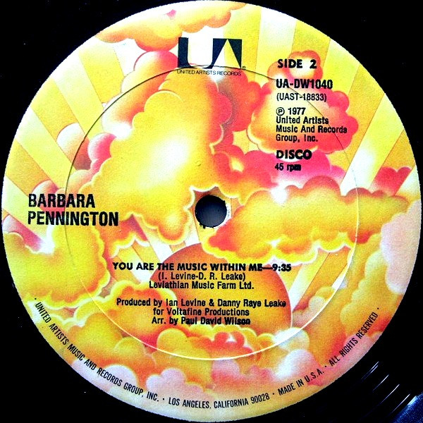 Barbara Pennington - You Are The Music Within Me | United Artists Records (UA-DW1040)