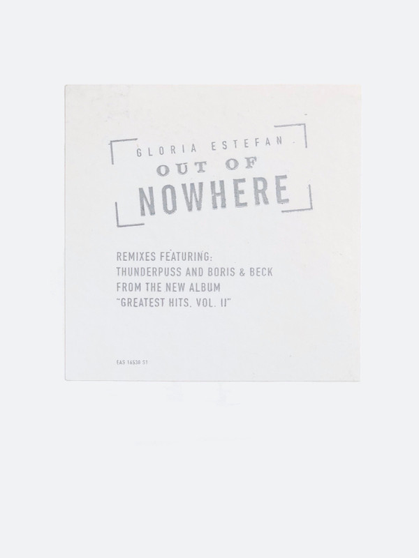 Gloria Estefan - Out Of Nowhere | Epic (EAS 16530)