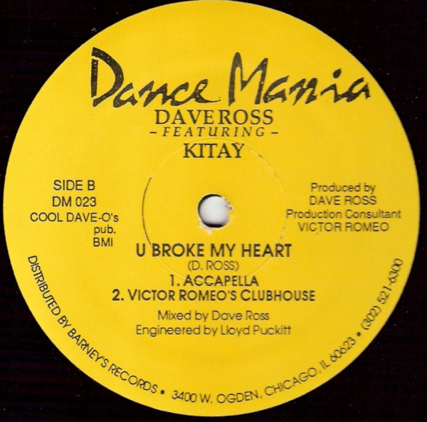 Dave Ross Featuring Kitay - U Broke My Heart | Dance Mania (DM 023) - 2 Dave Ross Featuring Kitay - U Broke My Heart | Dance Mania (DM 023) - 2