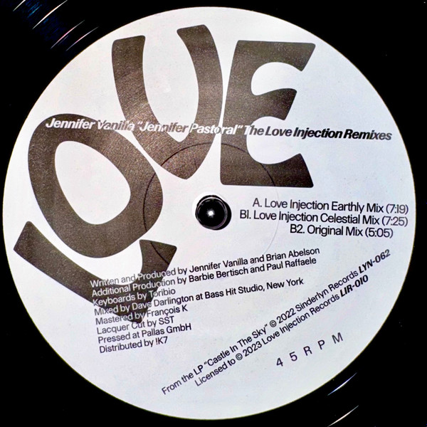 Jennifer Vanilla - Jennifer Pastoral - The Love Injection Remixes | Love Injection Records (LIR 010)