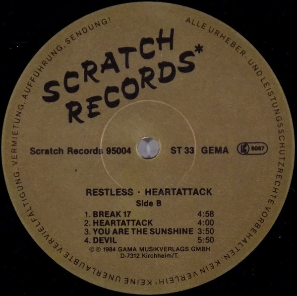 Restless - Heartattack | Scratch Records (95004) - 4