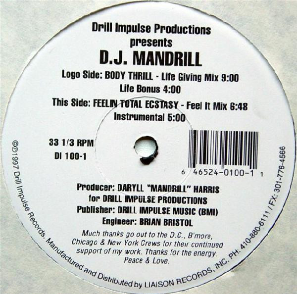 Daryll "Mandrill" Harris - Body Thrill / Feelin Total Ecstasy | Drill Impulse Records (DI 100-1) - main Daryll "Mandrill" Harris - Body Thrill / Feelin Total Ecstasy | Drill Impulse Records (DI 100-1) - main