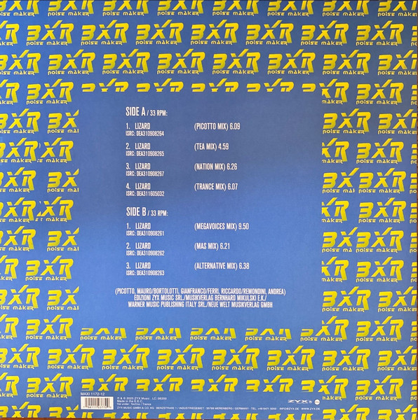 Mauro Picotto - Lizard | ZYX Music (MAXI 1172-12) - 2