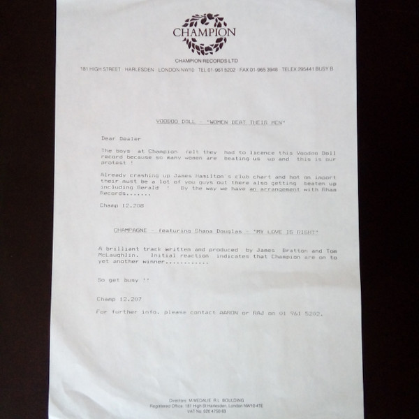 Voodoo Doll - Women Beat Their Men | Champion (CHAMP 12-208) - 3 Voodoo Doll - Women Beat Their Men | Champion (CHAMP 12-208) - 3