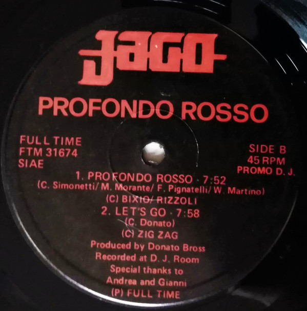Jago - Profondo Rosso | Full Time Records (FTM 31674) - 2 Jago - Profondo Rosso | Full Time Records (FTM 31674) - 2