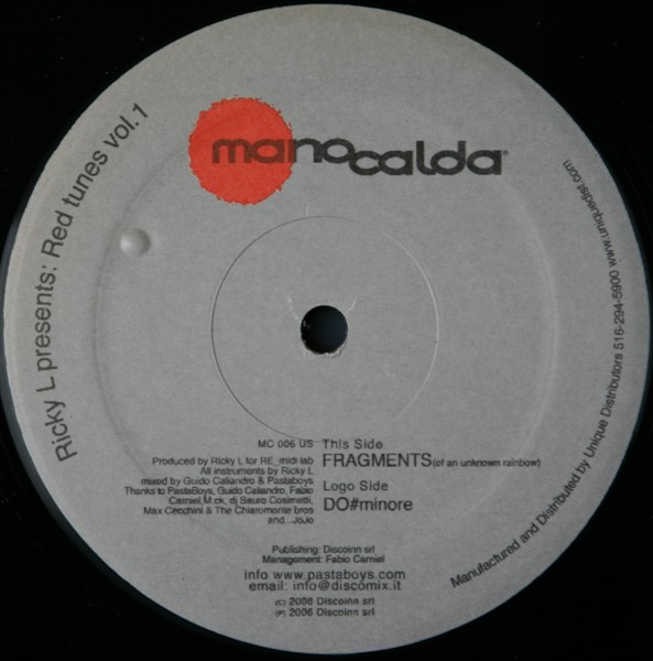 Ricky L - Red Tunes Vol. 1 | Manocalda (MC 006 US) - main