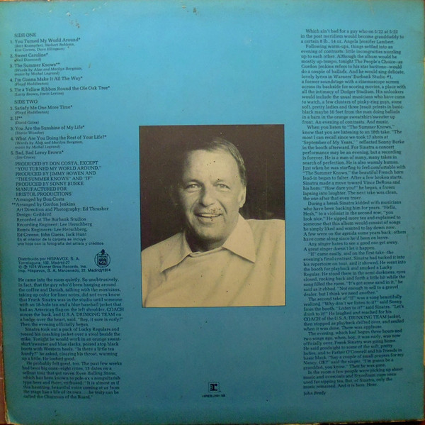 Frank Sinatra - Algunas Cosas Buenas Que Falle | Reprise Records (HRES 291-58) - 2 Frank Sinatra - Algunas Cosas Buenas Que Falle | Reprise Records (HRES 291-58) - 2
