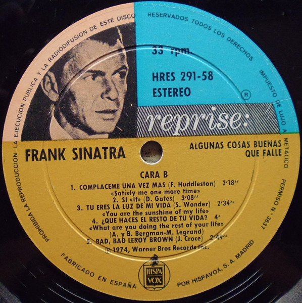 Frank Sinatra - Algunas Cosas Buenas Que Falle | Reprise Records (HRES 291-58) - 4 Frank Sinatra - Algunas Cosas Buenas Que Falle | Reprise Records (HRES 291-58) - 4