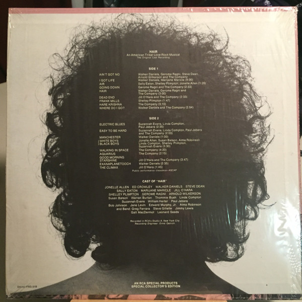 Galt MacDermot - New York Shakespeare Festival Public Theater Presents Hair: An American Tribal Love-Rock Musical | RCA Victor (PRS-319) - 2
