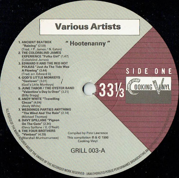 Various - Hootenanny | Cooking Vinyl (GRILL 003) - 3