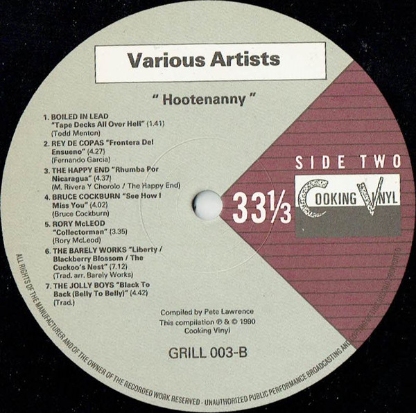 Various - Hootenanny | Cooking Vinyl (GRILL 003) - 4