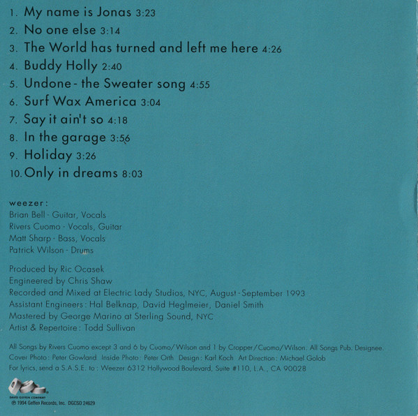 Weezer - Weezer (CD) | DGC (DGCSD 24629) - 4