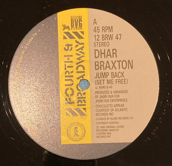 Dhar Braxton - Jump Back (Set Me Free) | 4th & Broadway (12 BRW 47) - 2