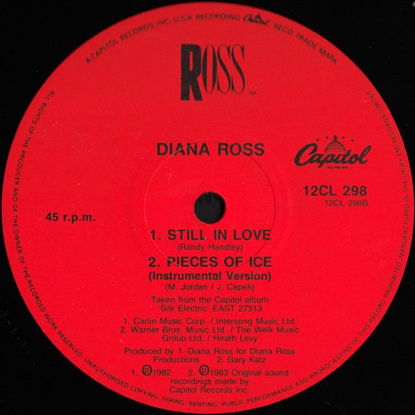 Diana Ross - Pieces Of Ice | Capitol Records (12CL 298) - 4
