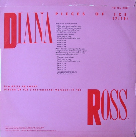 Diana Ross - Pieces Of Ice | Capitol Records (12CL 298) - 2