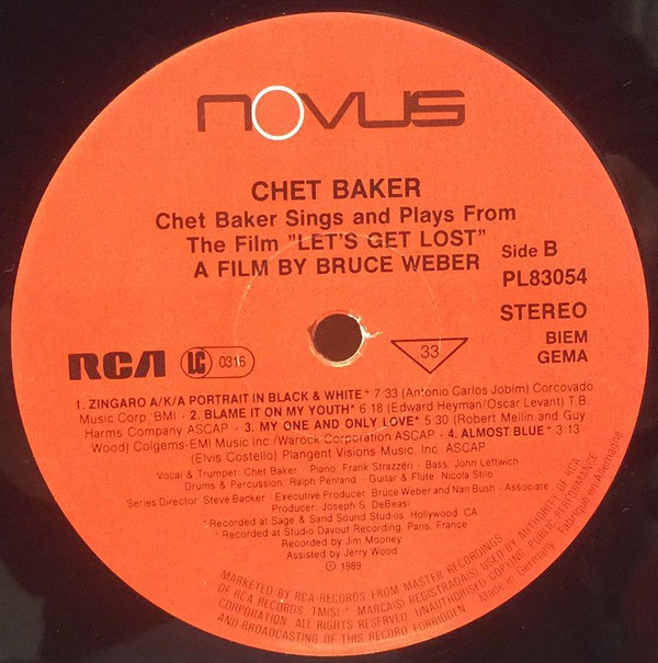 Chet Baker - Chet Baker Sings And Plays From The Film "Let's Get Lost" | Novus (PL83054) - 3 Chet Baker - Chet Baker Sings And Plays From The Film "Let's Get Lost" | Novus (PL83054) - 3