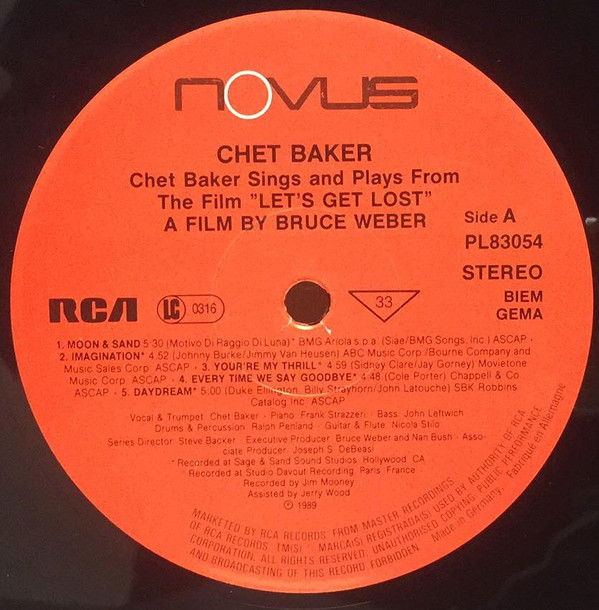 Chet Baker - Chet Baker Sings And Plays From The Film "Let's Get Lost" | Novus (PL83054) - 2 Chet Baker - Chet Baker Sings And Plays From The Film "Let's Get Lost" | Novus (PL83054) - 2