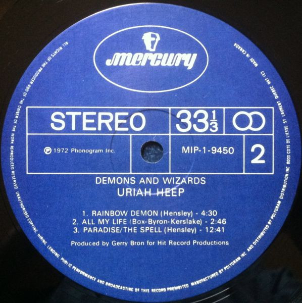 Uriah Heep - Demons And Wizards | Mercury (MIP-1-9450) - 4