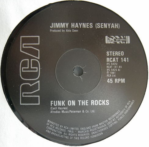 Jimmy Haynes (Senyah) - Funk On The Rocks / Charge It Up | RCA (RCAT 141)