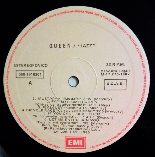 Queen - Jazz | EMI (068 16 1820 1) - 4 Queen - Jazz | EMI (068 16 1820 1) - 4