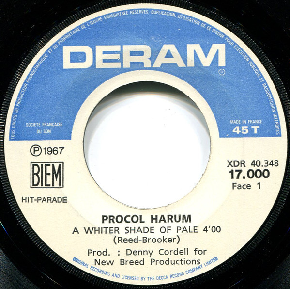 Procol Harum - A Whiter Shade Of Pale | Deram (17.000) - 3