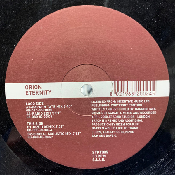 Orion - Eternity | Stik Trance (STKT005) - 3