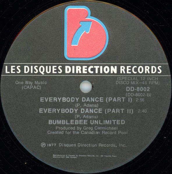 Bumblebee Unlimited - Everybody Dance | Les Disques Direction Records (DD-8002) - 2