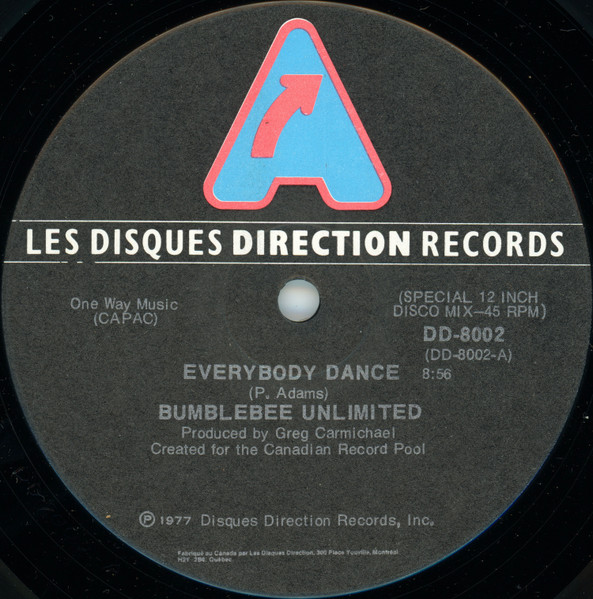 Bumblebee Unlimited - Everybody Dance | Les Disques Direction Records (DD-8002) - main