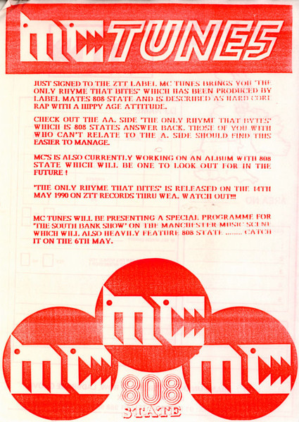 MC Tunes V.s. 808 State - The Only Rhyme That Bites | ZTT (ZANG 3T SAM) - 4
