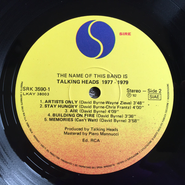 Talking Heads - The Name Of This Band Is Talking Heads | Sire (SRK 3590) - 4