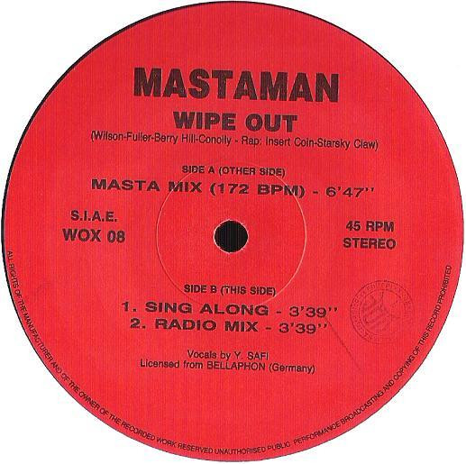 Mastaman - Wipe Out | WOX Records (WOX 08) - 3