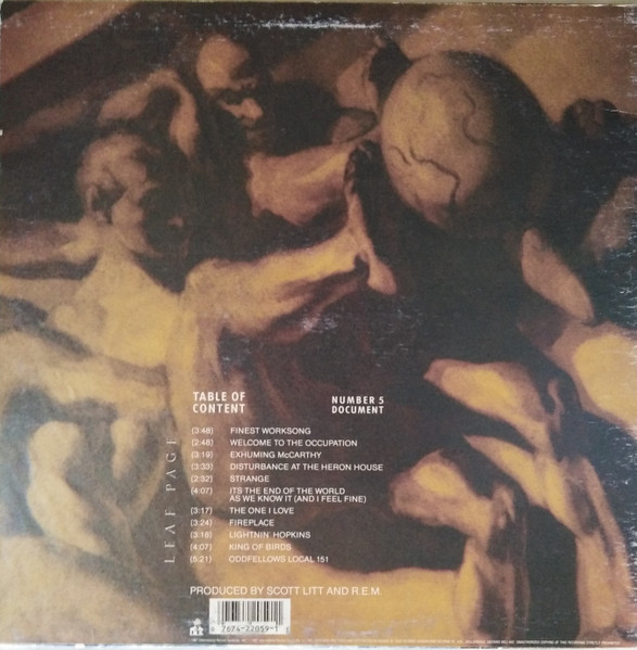 R.E.M. - Document | I.R.S. Records (IRS-42059)