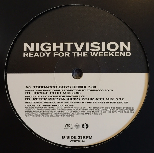 Nightvision - Ready For The Weekend | VC Recordings (VCRTDJ54) - 3