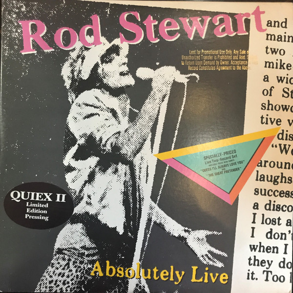 Rod Stewart - Absolutely Live | Warner Bros. Records (1-23743) Rod Stewart - Absolutely Live | Warner Bros. Records (1-23743)