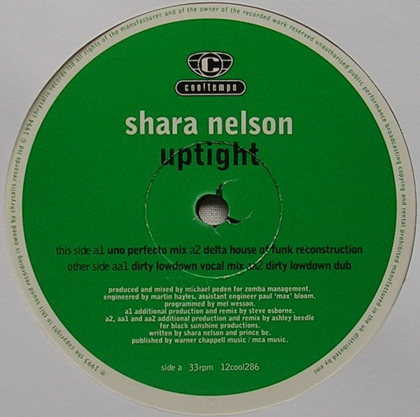 Shara Nelson - Uptight | Cooltempo (7243 8 81184 6 0) - 3