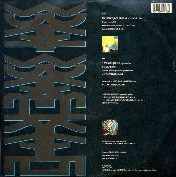 Adamski - Flashback Jack (12" Remix) | MCA Records (MCAX 1459) - 2