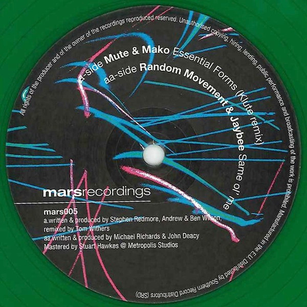 Mute & Mako / Random Movement & Jaybee - Essential Forms (Klute Remix) / Same Ol' Me | Mars Recordings (mars005) - main Mute & Mako / Random Movement & Jaybee - Essential Forms (Klute Remix) / Same Ol' Me | Mars Recordings (mars005) - main