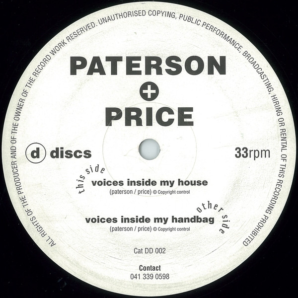 Paterson & Price - Voices Inside My Handbag | D Discs (DD 002) - main