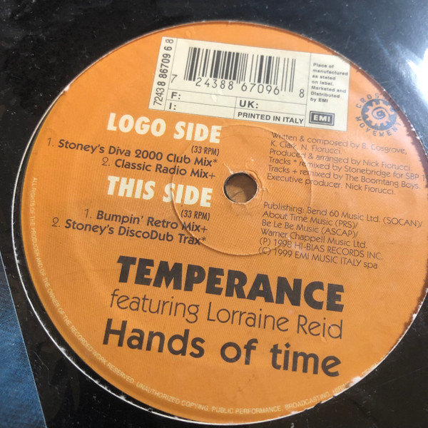 Temperance - Hands Of Time | Dance Factory (7243 886709 6 8) Temperance - Hands Of Time | Dance Factory (7243 886709 6 8)