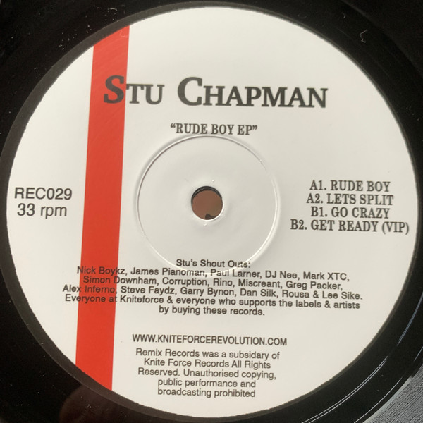 Stu Chapman - Rude Boy EP | Remix Records (REC029) - main
