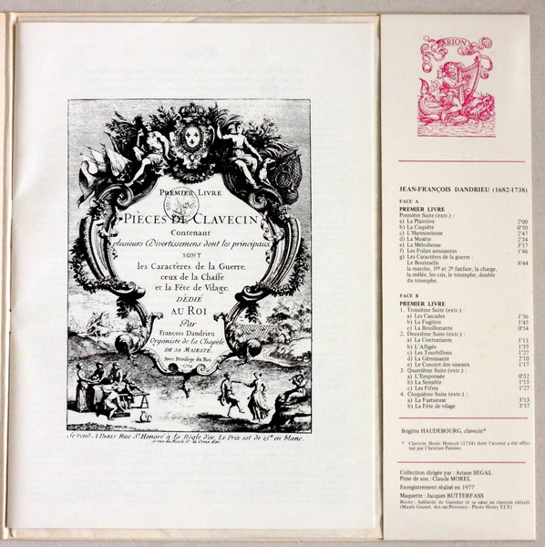 Jean-François Dandrieu / Brigitte Haudebourg - Premier Livre de Clavecin (extraits) | Arion (ARN 38420) - 3
