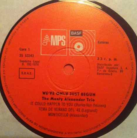 The Monty Alexander Trio - We've Only Just Begun | MPS Records (35 53243 (21653-5)) - 2 The Monty Alexander Trio - We've Only Just Begun | MPS Records (35 53243 (21653-5)) - 2