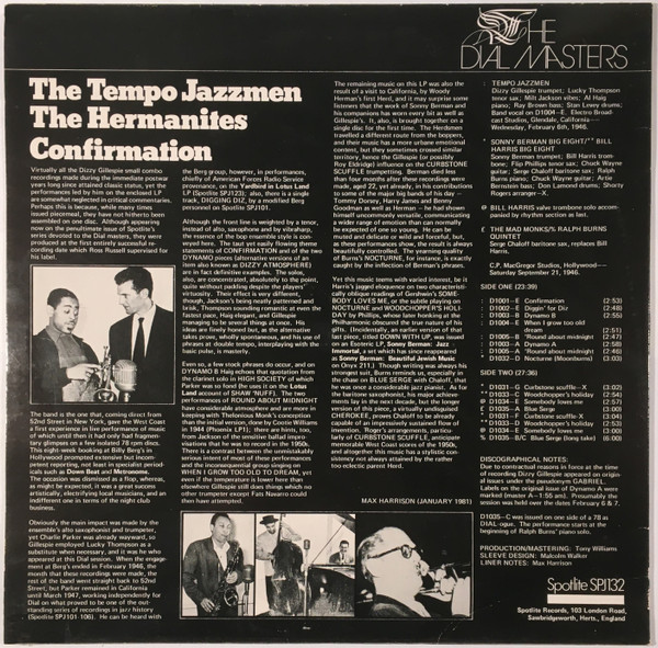 Tempo Jazz Men And The Hermanites - Confirmation • All Known Takes Collectively On Record For The First Time | Spotlite Records (SPJ132) - 2