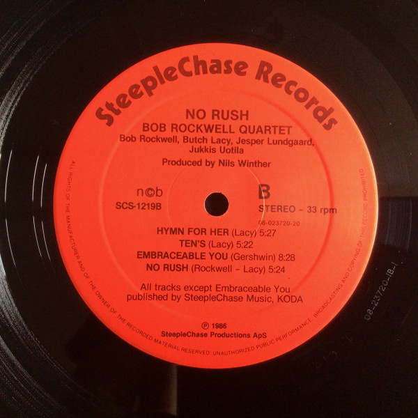 Bob Rockwell Quartet - No Rush | SteepleChase (SCS 1219) - 3