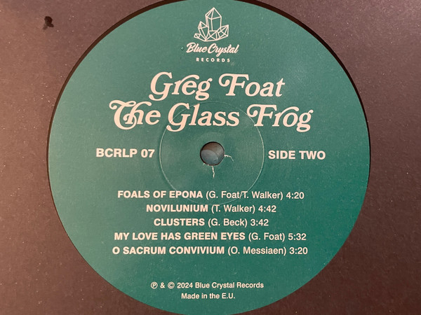 Greg Foat - The Glass Frog | Blue Crystal Records (BCRLP 07) - 2